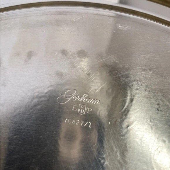 Gorham Round YC427/1 Silver Original Plated Tray Platter Vintage Antique - Picture 8 of 8